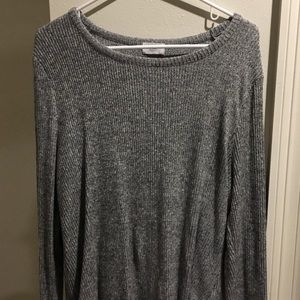 grey oversized ribbed sweater